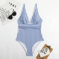 New Bikini Women's One-piece Swimsuit Striped