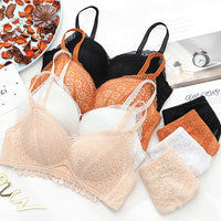 Lace comfortable light and soft bra set