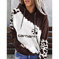 Letter-print Long-sleeve Hooded Pullover Casual Sweatshirt