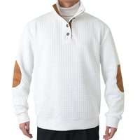 Patchwork Small Squares Men's Long Sleeve Casual Sweatshirt