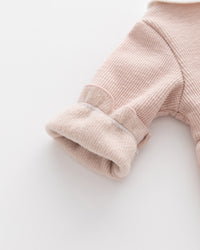 Baby Girl Bow Fleece-lined Jumpsuit