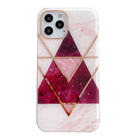 Electroplating mosaic marble phone case