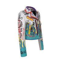 Women's Printed Contrast Color Motorcycle Suit
