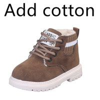 New warm and thick boy leather boots