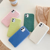 Compatible with Apple , Autumn winter plush mobile phone case