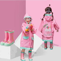 Raincoats for children with large brim