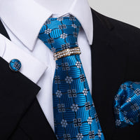 Multi Colored Striped Floral Mens Tie