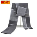 Men's warm winter thick plaid scarf