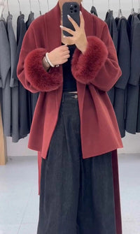 Women's Wool New Double-sided Mid-length Temperament Coat