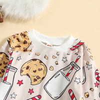 Baby Printed Cuffs Rib Long Sleeve Triangle Romper