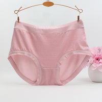Large Size Ladies' Underwear Mid-high Waist Breathable Middle-aged Mom Briefs
