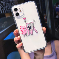 Cartoon Air Pressure Anti-fall Soft Shell Lovers