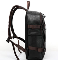 New Men's Backpack Fashion Style Leather Middle School Bag Men's Bag