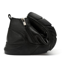 Casual top layer cowhide leather boots