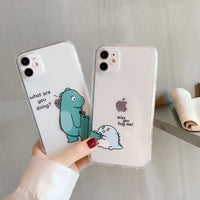 Compatible with Apple , Couple Phone Case Transparent Tpu Soft Case