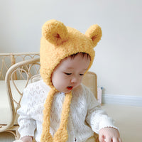 Cute warm Plush knitted hat with ear protection