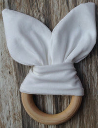 Handmade wooden natural baby teether