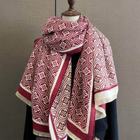 Four-Leaf Flower Fashion Artificial Cashmere Scarf Female Winter All-matching