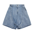 Washed Denim Loose Shorts Men's Fashion Design Sense