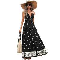 Women's Retro-style Slip-printed Dress