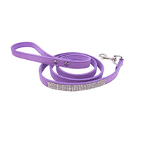 Adjustable Suede Leather Dog Collar Leash Set