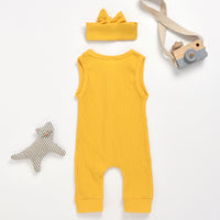 Featured button baby climbing suit