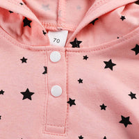Printed long sleeve hooded jumpsuit