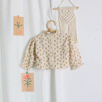 Baby Girl Clothes Spring Summer Linen Cotton Girls Floral Pullover Top Shirt Vintage Suspender Romper Dress Newborn Baby Outfits