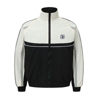 Fashion Stitching Stand-up Collar Jacket Men