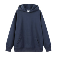 Loose-fit Drop-shoulder Design Solid-color Everyday Casual Hoodie