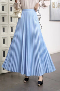 Womens Pleated Maxi Skirt Early Spring New Arrival