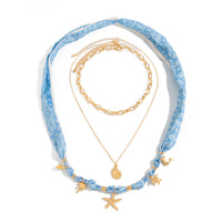 Sweet Edgy And Spicy Silk Scarf Style Colorful Necklace