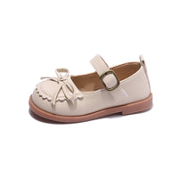 Soft Bottom Non-slip Velcro Children's Solid Color Leather Shoes