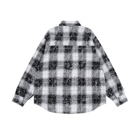 Fashion Loose Plaid Long Sleeve Shirt Men