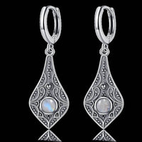 Nepal Cross-border Vintage Leaves Earrings Old Ethnic Style