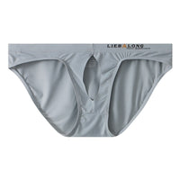 Men's Front Fastening Leak Breathable Low Waist Sexy Ice Silk Briefs