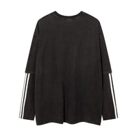 American Street Fashion Letter Printed Long Sleeve Wash