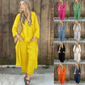 Shirt And High-waisted Loose-fitting Pants Workwear Set