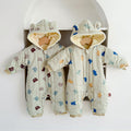 Baby Thickened Cute Cartoon Compressed Cotton Children Thermal Quilted Rompers Jumpsuit
