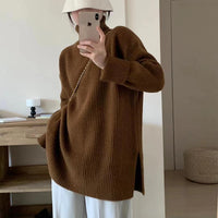 Autumn And Winter New Split Mid-length Bottoming Top