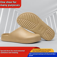 Closed-toe Slippers Outer Wear Non-slip, Waterproof And Oil Resistant Half Slippers