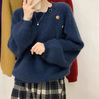 Design Sense Japanese Style Lazy Autumn Winter Coat