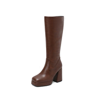 Fashionable High Heel Platform Tall Boots For Women Plus Size