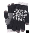 Winter Men's Warm Jacquard Padded Thickened Split Finger Knitted Wool