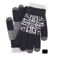 Winter Men's Warm Jacquard Padded Thickened Split Finger Knitted Wool