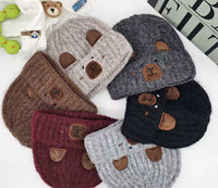 Capybara Bear Cartoon Knitted Beanie For FallWinter