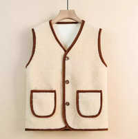 Sleeveless Waistcoat Velvet Thermal Vest Coat