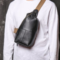 Men's Leather Casual Cross-body Chest Bag