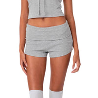 Women's Basic Tight Low Waist Bottoming Casual Shorts