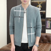Mens Sweater-Like Casual Jacket In Mink Velvet